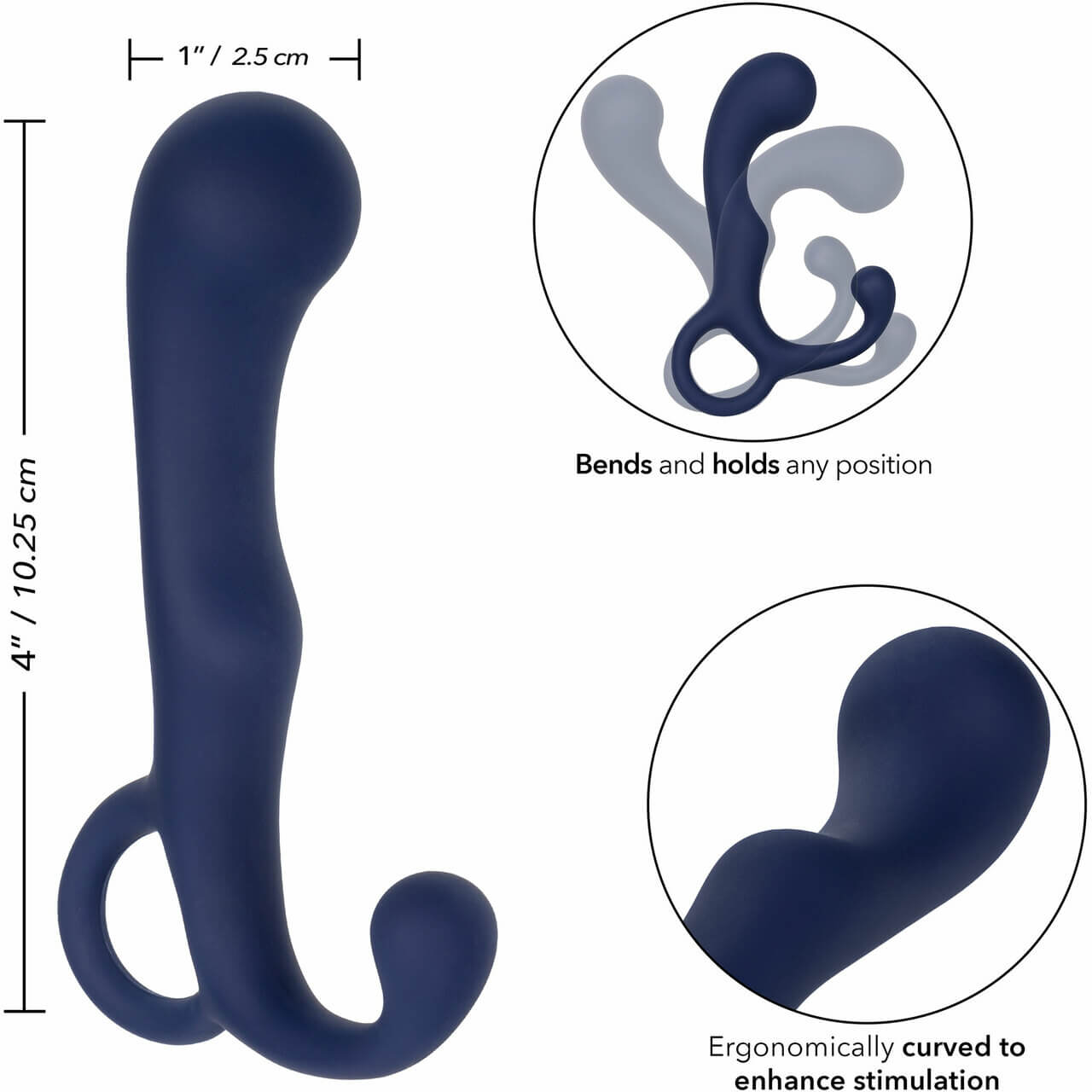 Viceroy Platinum Series Agility Silicone Anal Probe By CalExotics - Measurements