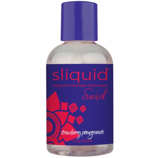 Sliquid Naturals Swirl - Lubrifiant pe Baza de Apa cu Aroma de Capsuni & Rodie 125 ml 